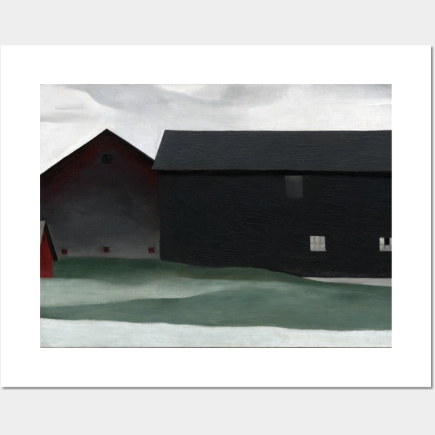 High Resolution The Barns Lake George by Georgia O'Keeffe Wall Art by tiokvadrat